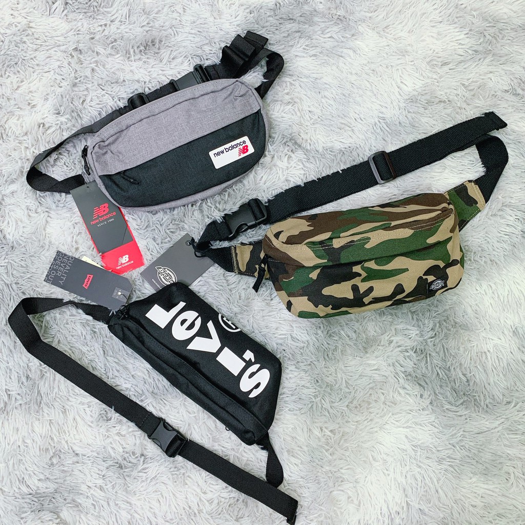 Dickies Levis NB Hip Sack Logo Bag 黑 深藍 迷彩 黑灰 豬鼻 腰包 小包 小標