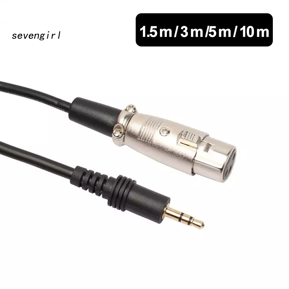 【SG】3.5mm 1/8inch 公頭轉 XLR 3 針母頭插孔適配器音頻立體聲電纜線引線