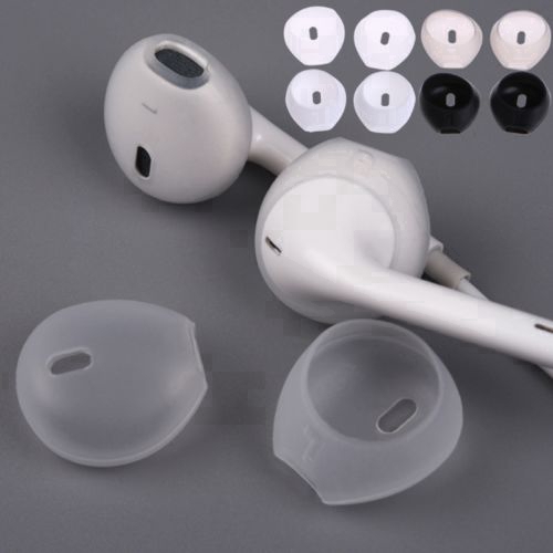 1 對防滑運動透明適用於 Airpod 入耳式耳塞 Airpods 矽膠耳塞耳機套舒適矽膠耳墊耳機套