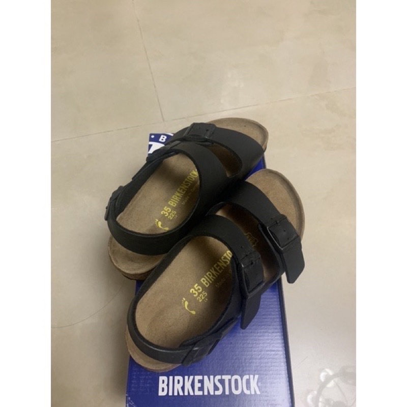 勃肯 Birkenstock 經典Milano涼鞋- 黑色 (合成皮) 35號 二條涼鞋