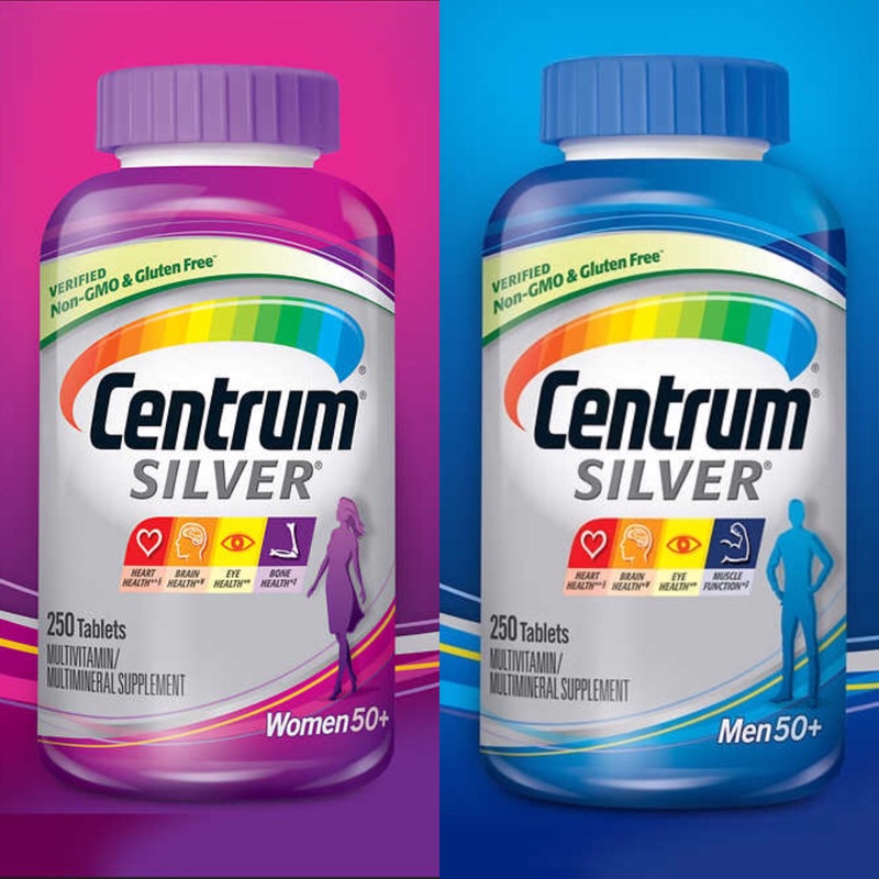 Centrum Silver 銀寶善存 女/男士50歲綜合維他命 250顆 美國代購