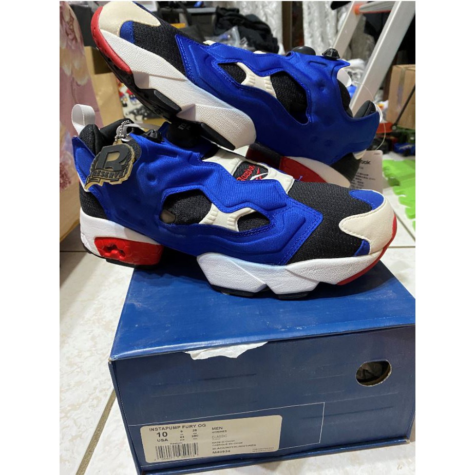 Reebok Pump fury 三色旗 US 10 (中底有些被鞋身染到藍色)