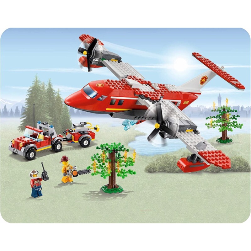 LEGO 4209 CITY 全新未拆 樂高積木 城市系列 飛機 樹 車 消防