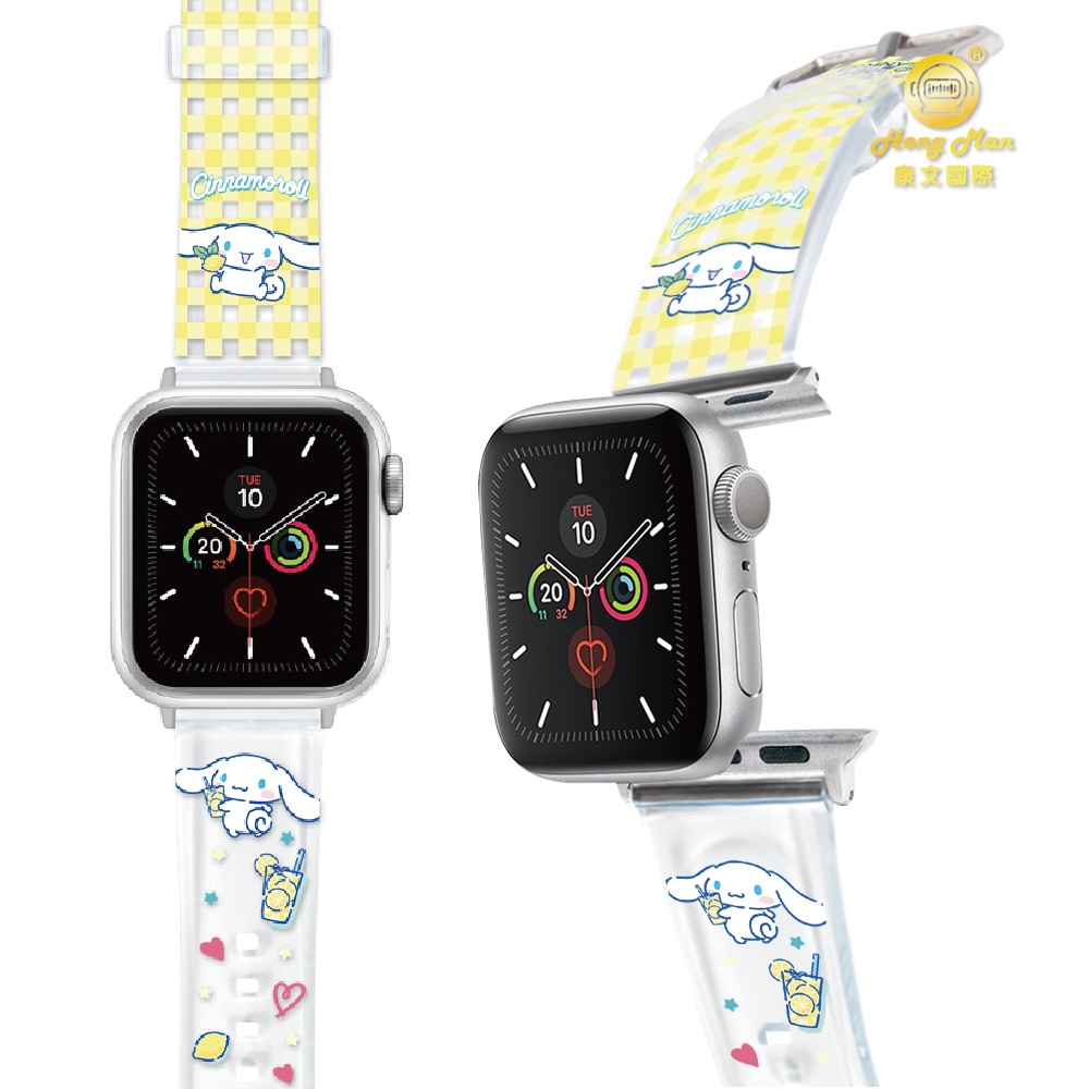【Hong Man】三麗鷗 大耳狗喜拿 Apple Watch PVC 果凍透明錶帶｜CN 酸甜檸檬