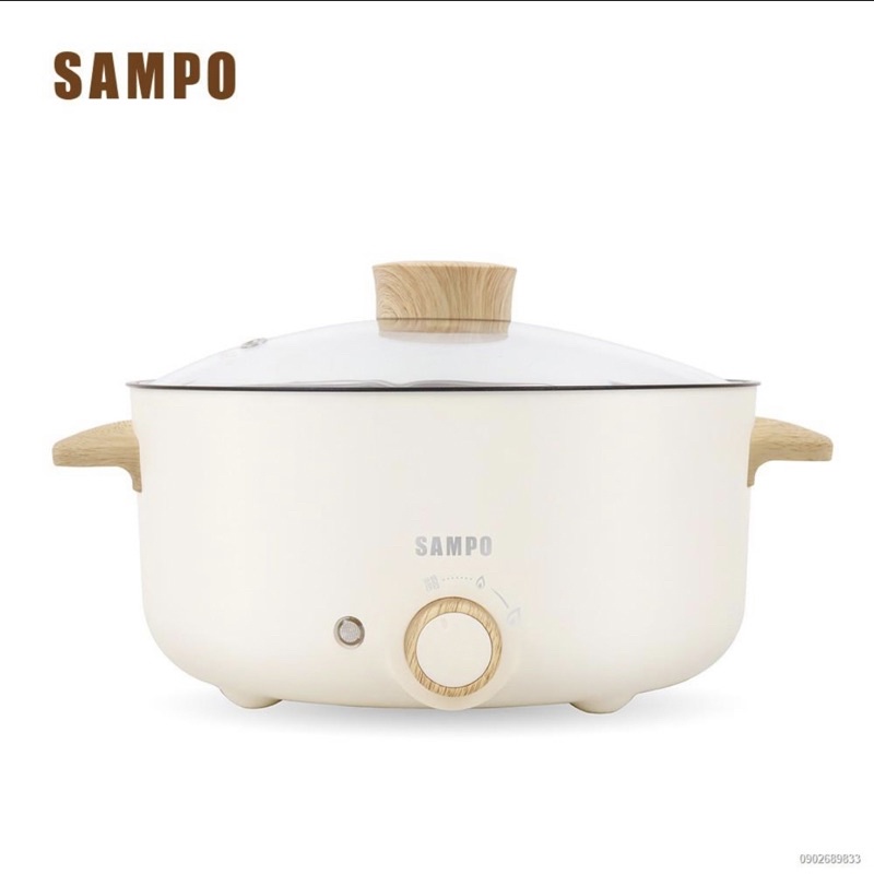 聲寶 SAMPO 3L日式多功能蒸煮料理鍋 電火鍋 快煮鍋 宿舍鍋  