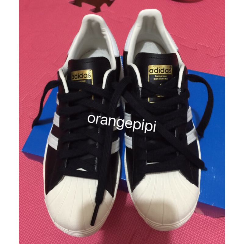 全新正品 Adidas SuperStar 黑白金標 貝殼頭 23cm G61069