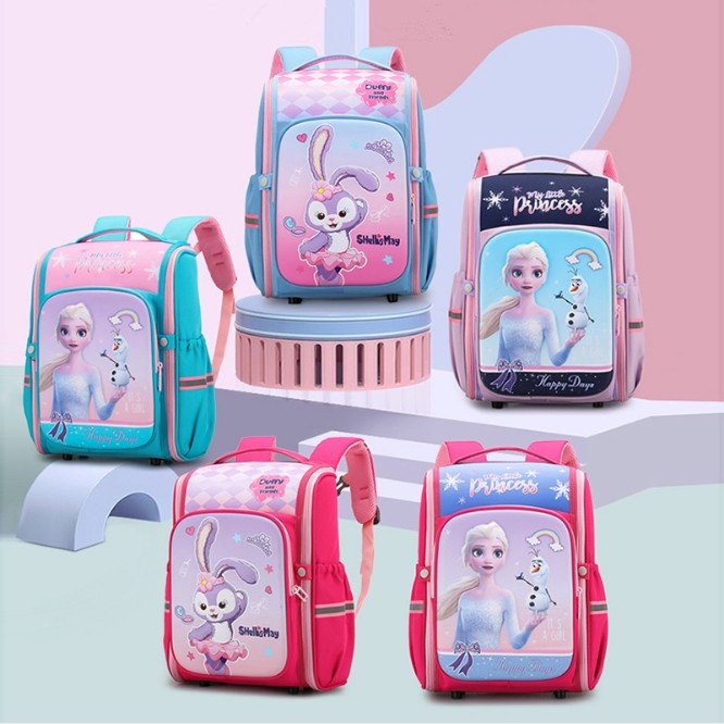 Elsa Premium 防水卡通幼兒園小學背包人物
