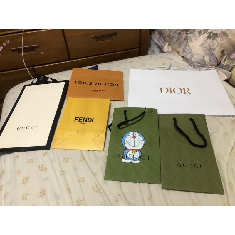 各式名牌紙袋 正品紙袋 lv Gucci fendi Dior Prada
