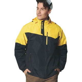 【KAWASAKI】男女休閒防水透氣二件式外套(深藍黃)#K2510A(avalok)