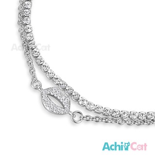 AchiCat．雙鍊手鍊．唇印．熱情迷唇．生日禮物．H7043