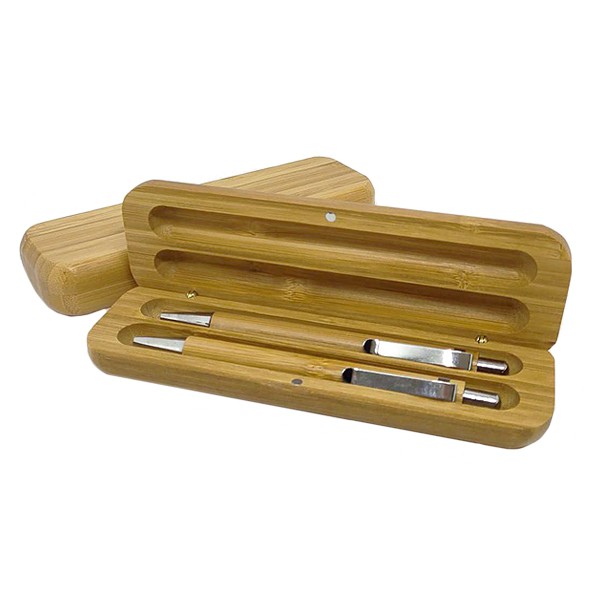 竹木木製雙槽筆盒 木質鋼筆盒高檔筆盒 收納文具盒鉛筆盒 客製化筆盒 贈品禮品 A4558
