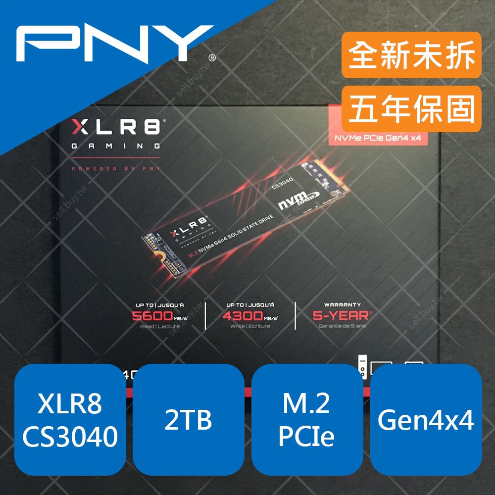 PNY XLR8 CS3040 2TB M.2 2280 PCIe Gen4x4 SSD 固態硬碟 Gen4 五年保