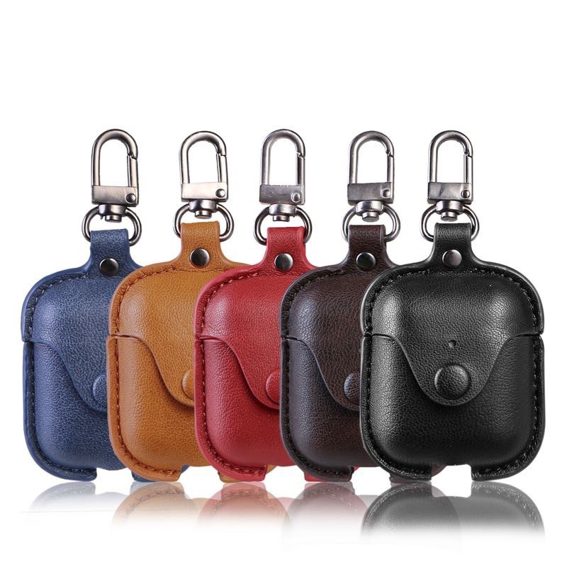 DINGEND 全皮革質感 Airpods 1/2 Pro 耳機套 保護套 蘋果藍芽耳機周邊 收納包 保護包 套子
