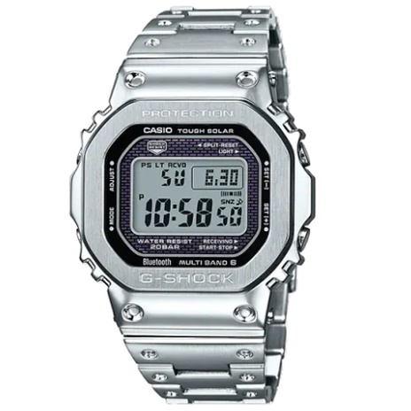 [板信鐘錶］CASIO卡西歐GMW-B5000D-1DR銀色#全金屬#電波