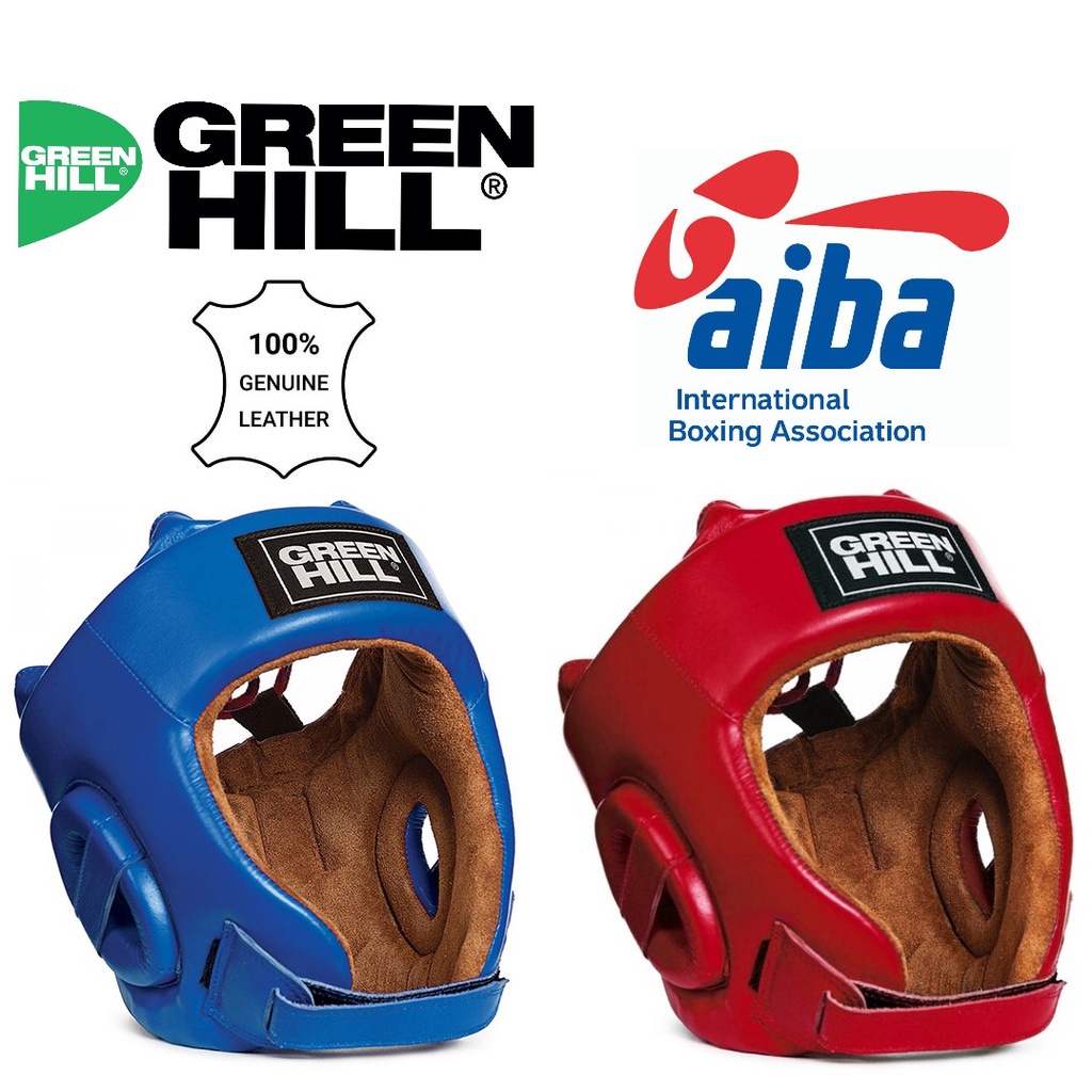 [民生拳館] GREENHILL AIBA 真皮 拳擊 頭盔 護頭