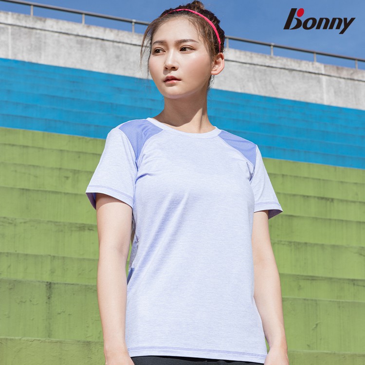 【Bonny】波力女裝超柔運動短袖T恤-紫