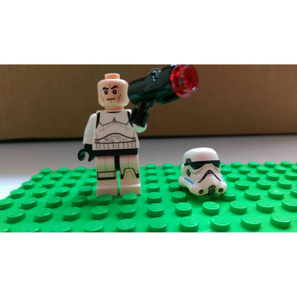 LEGO 日安  樂高 STAR WAR系列  75078 人偶  白色風暴兵-抿嘴 含槍枝 全新未組
