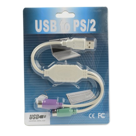 USB 轉 PS2 晶片 PS/2 線 一分二 轉接線 轉接頭 滑鼠 鍵盤 隨插即用