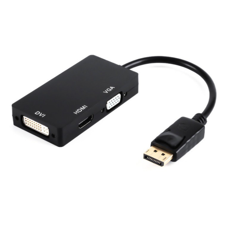 【勁昕科技】大DP轉hdmi、vga、dvi高清轉接線 dp to hdmi vga dvi三合一轉換器