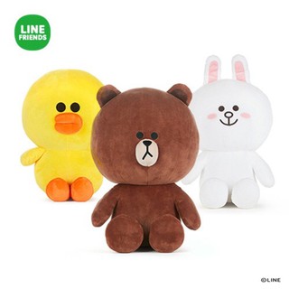 現貨💕正版 韓國LINE FRIENDS 熊大、兔兔、莎莉 抱抱絨毛坐姿玩偶 娃娃25cm