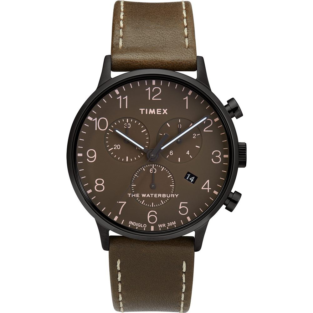 【TIMEX】天美時 復刻系列 三眼計時復古手錶  (橄欖綠TXTW2T27900)