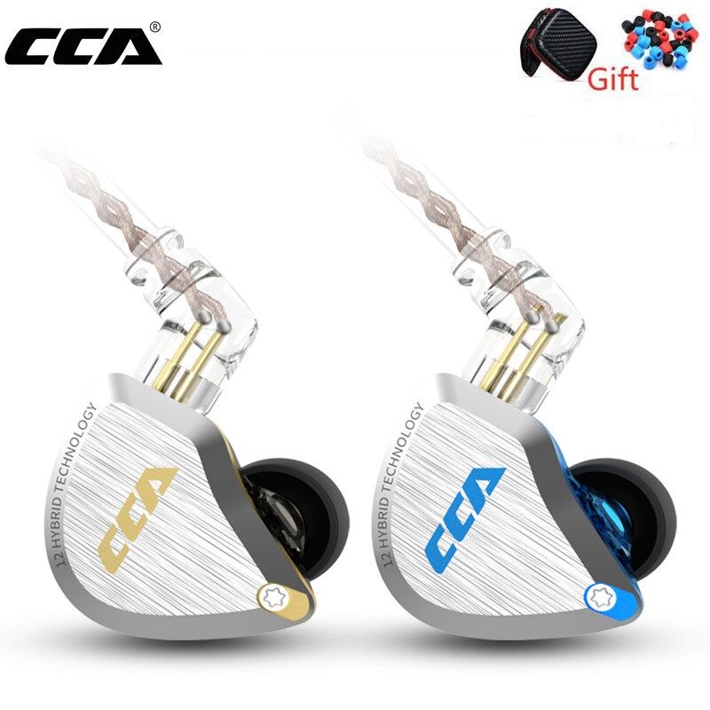 Cca C12 5BA+1DD 混合金屬耳機 HIFI 低音音樂入耳式監聽遊戲音箱耳機降噪耳機 CCA C10 C16