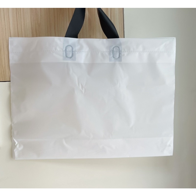 手提袋 PE禮品袋 加厚 白色 服飾店手提袋  塑料 霧面 禮品袋 25入 提把塑膠袋 五送一 40x30公分