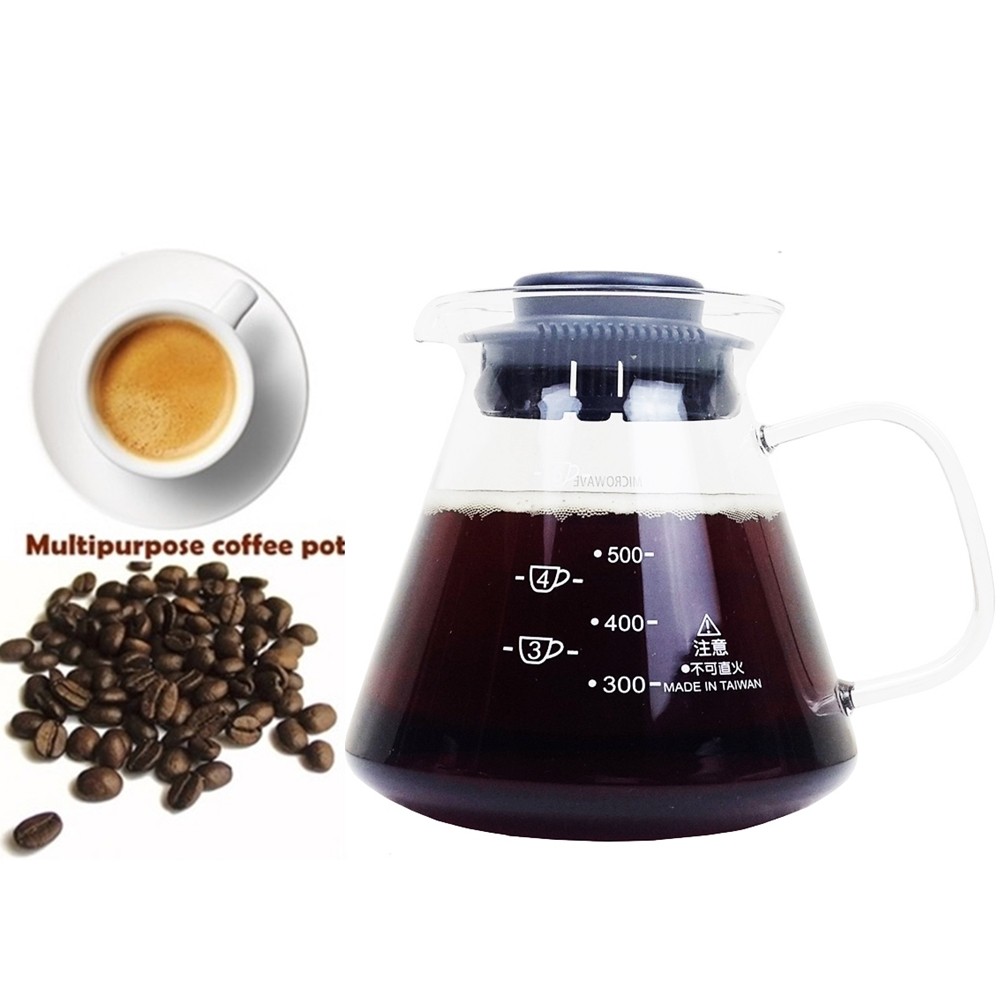 【正版SYG台玻】公司貨耐熱玻璃600ML咖啡壺x1(玻璃握把)／沖泡壺／泡茶壺