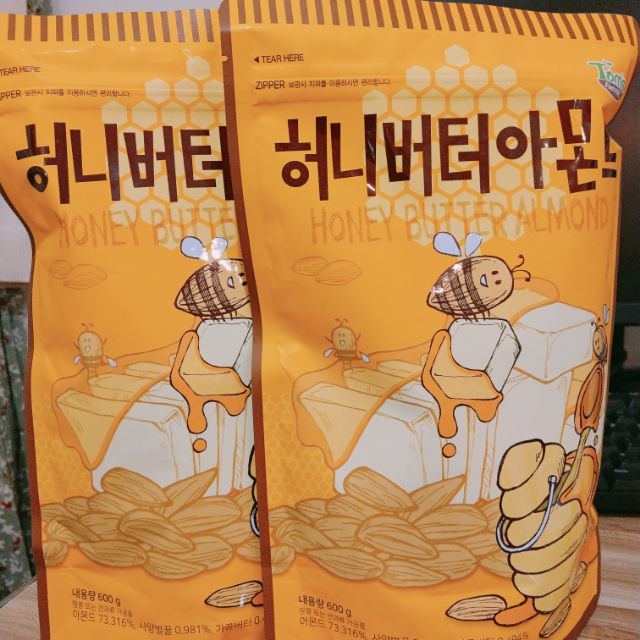 韓國蜂蜜奶油杏仁果600g