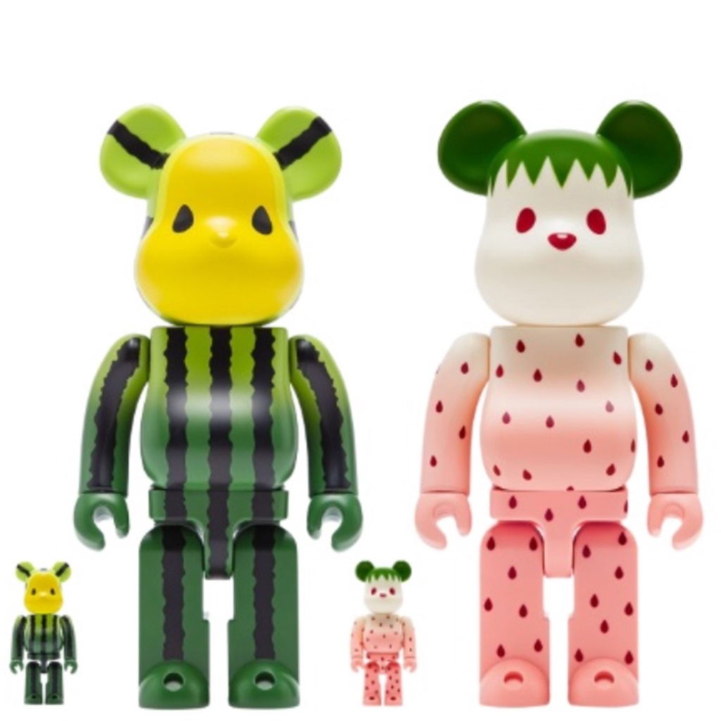 現貨 全新 正版 be@rbrick clot 庫柏力克熊 西瓜 &amp; 草莓 400%+100% 2款不拆售