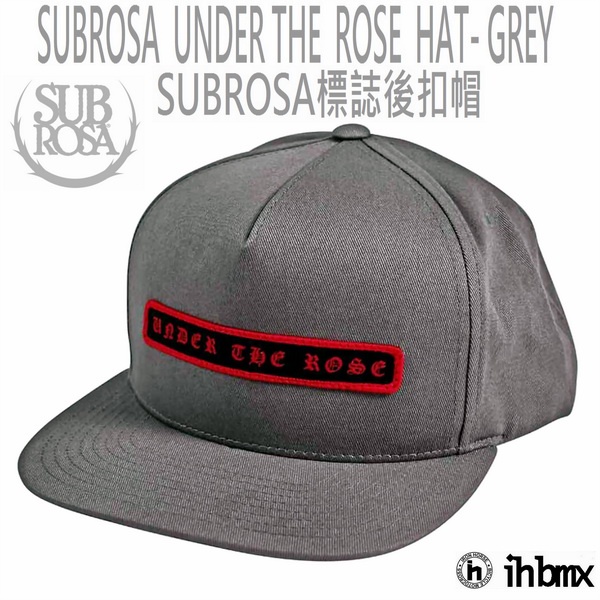 SUBROSA UNDER THE ROSE HAT 灰色 後扣帽 棒球帽 BMX 美國極限單車品牌 滑步車