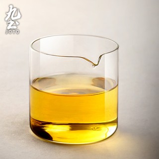 九土日式直筒玻璃公杯勻杯日式玻璃公道杯耐熱公杯手工吹製分茶器勻杯玻璃杯子功夫茶具透明玻璃杯仿古公杯玻璃茶海GBR0045