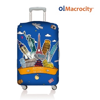 [文創品牌MACROCITY] 💫行李箱保護套'環遊世界' 嚴選彈性厚度280Gsm/防水/抗皺/耐磨/防刮/防塵