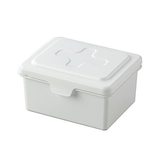 小禮堂 INOMATA 日製 方形塑膠掀蓋收納盒 抽取式紙巾盒 口罩盒 (白)