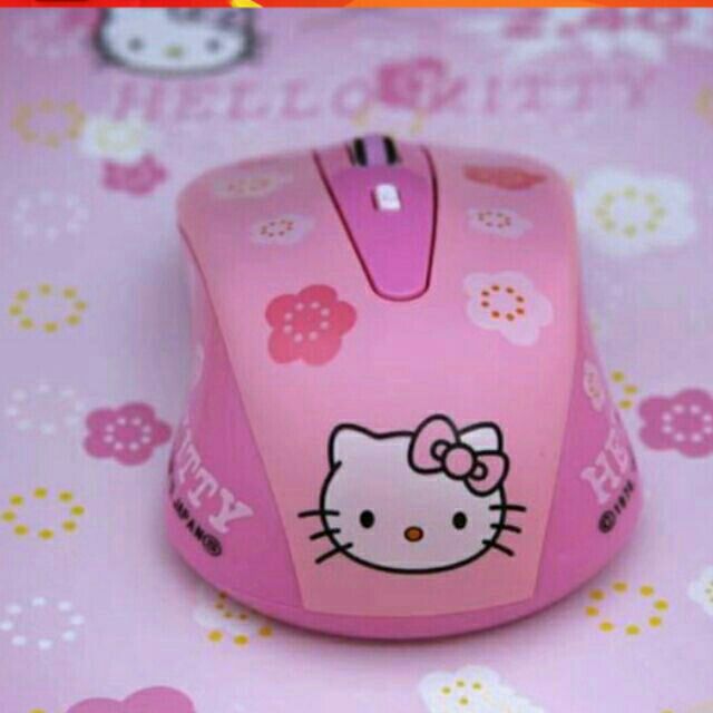 現貨¤~可愛♥Hello Kitty無線光學滑鼠🎀（可更換電池）