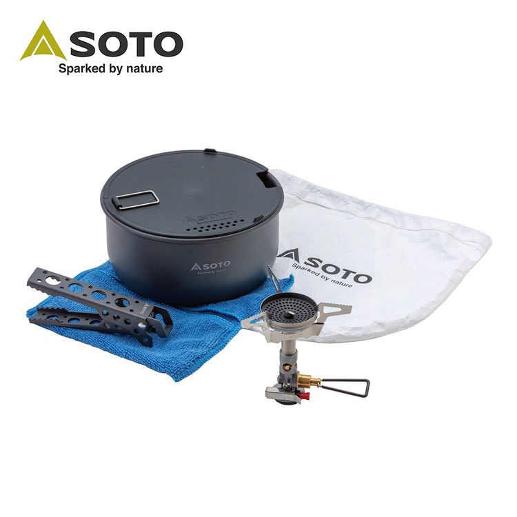 穩壓防風爐鍋具組【SOTO】SOD-310CC 鍋具組 爐 防風爐鍋具組 愛露愛玩