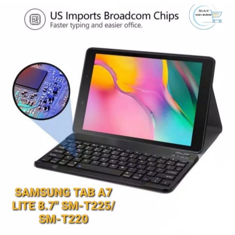 SAMSUNG 翻蓋鍵盤三星 Galaxy Tab A7 Lite 8.7 SM-T225 SM-T220
