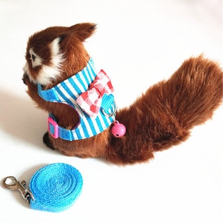 優選好物 溜小鬆鼠穿的牽引繩子倉鼠專用小衣服雪貂龍貓寵物背帶用品外齣夏 C5EG