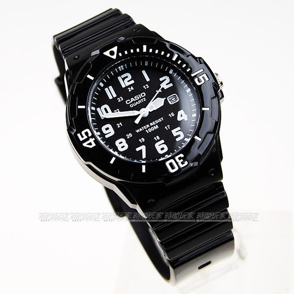 CASIO卡西歐LRW-200H-1B 原價1155 指針錶 黑面 數字時刻 日期顯示 女錶/青少【時間玩家】