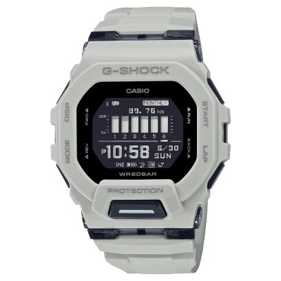 【柏儷鐘錶】CASIO G-SHOCK 雙顯示電子錶 藍芽連線 杏色 GBD-200UU-9