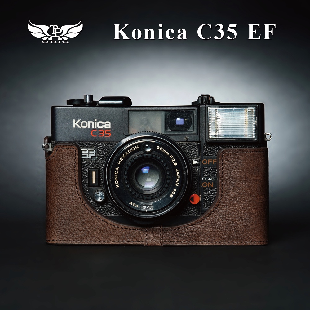 【TP ORIG】適用於 Konica C35 EF C35EF 專用 真皮相機底座