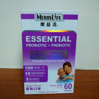 MERIDLIFE 樂益活 菌護樂齡益生菌 優格口味 60包盒裝