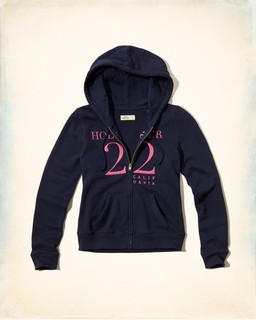Hollister Embroidered Logo Graphic Hoodie 女海鷗 連帽外套 現貨S號