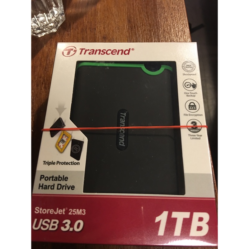 Transcend 創見 軍規防震行動硬碟/隨身硬碟 StoreJet 25M3 1TB USB3.0