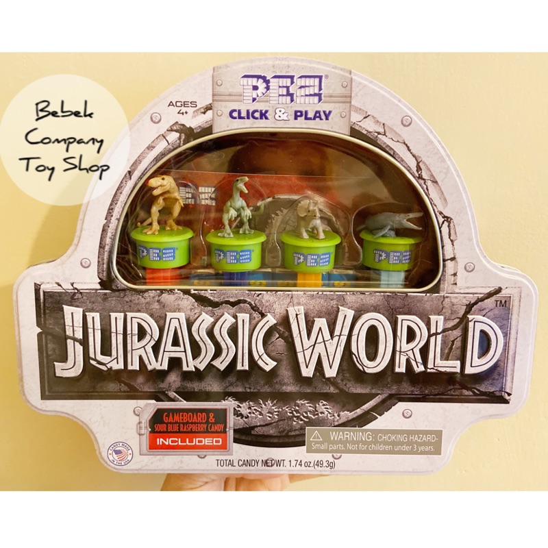 現貨在台 美國🇺🇸 全新 PEZ 鐵盒 侏羅紀公園 侏羅紀世界 恐龍 Jurassic world 貝思 糖果盒 貝思糖