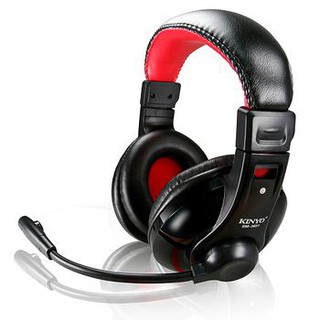 【電競】KINYO 耐嘉 EM-3651 重低音耳機麥克風 耳罩式 防斷 抗噪音 電競 線控 調音 手機/平板通用款