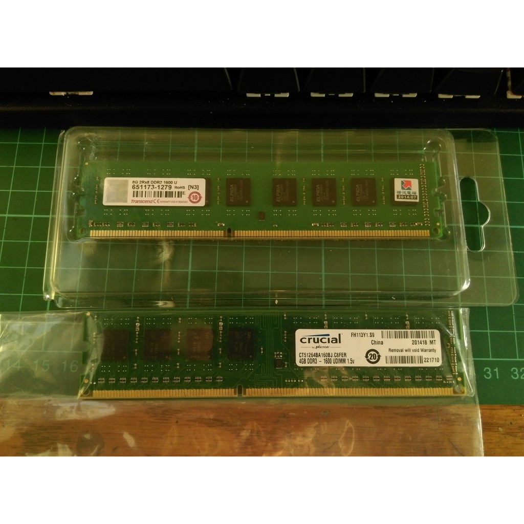 (終保)DDR3 1600 4G 單面顆粒 美光