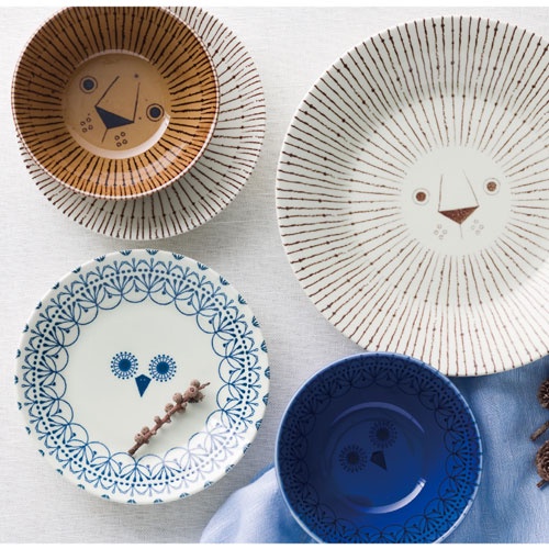 食器堂︱日本製 陶瓷盤 陶瓷碗 獅子 貓頭鷹 動物造型  咖哩盤 碗盤器皿 動物系列 陶瓷組