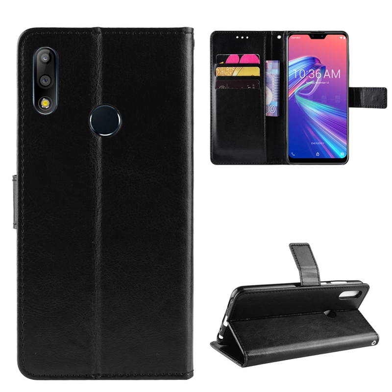 適用於華碩 Zenfone Max Pro M2 ZB631KL 保護套 Crazy Horse 垂直翻蓋皮套