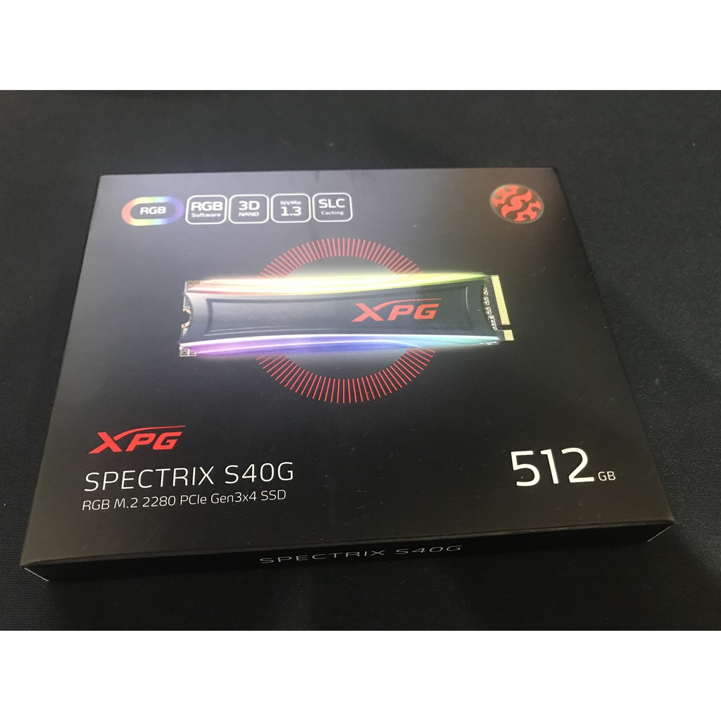 全新未拆威剛 XPG SPECTRIX S40G RGB 512GB M.2 固態硬碟